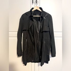 Zara Basic Black Raincoat